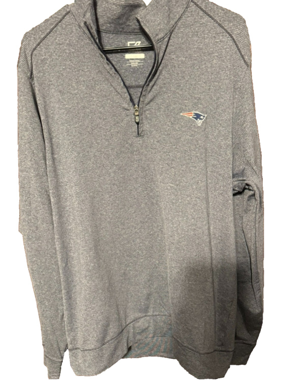New England Patriots Cutter & Buck Pullover 1/4 Zip Size L Blue